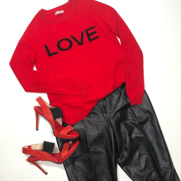 NEW! PHILOSOPHY Cashmere Sweater Red LOVE Graphics🌹Various sizes - Picture 3 of 11